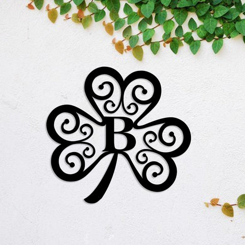 Three Leaf Clover Shamrock Irish Celtic Metal Sign, Custom St. Patrick's Day Metal Art, Wall Decor Gift, Metal Laser Cut Metal Signs Custom Gift Ideas