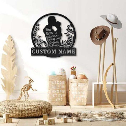 Father And Son Personalized Monogram Metal Wall Decor, Cut Metal Sign, Metal Wall Art, Metal House Sign, Metal Laser Cut Metal Signs Custom Gift Ideas