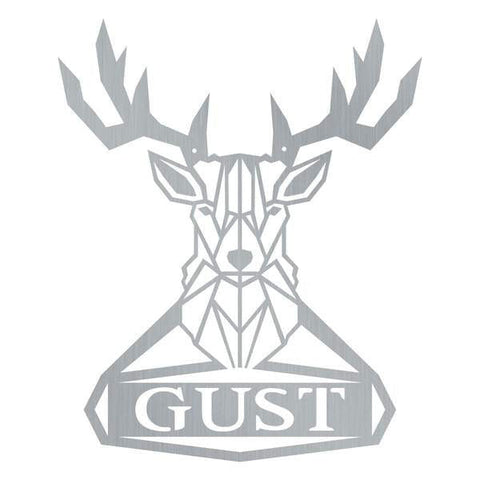Geometric Deer Monogram Customized Metal Signs, Custom Metal Sign, Custom Signs, Metal Sign, Metal Laser Cut Metal Signs Custom Gift Ideas