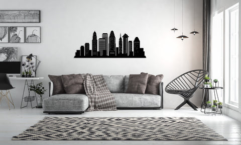 Philadelphia City Silhouette Metal Wall Art, Metal Wall Decor, Housewarming Gift, Home Office Living Room Decor, Wall Hangings,, Metal Laser Cut Metal Signs Custom Gift Ideas