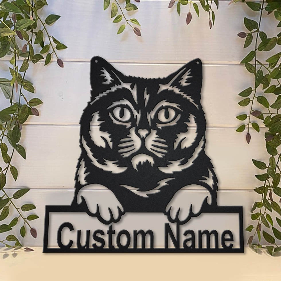 Personalized British Shorthair Cat Metal Sign Art, Custom British Shorthair Cat Metal Sign, Father's Day Gift, Pets Gift, Birthday Gift, Laser Cut Metal Signs Custom Gift Ideas