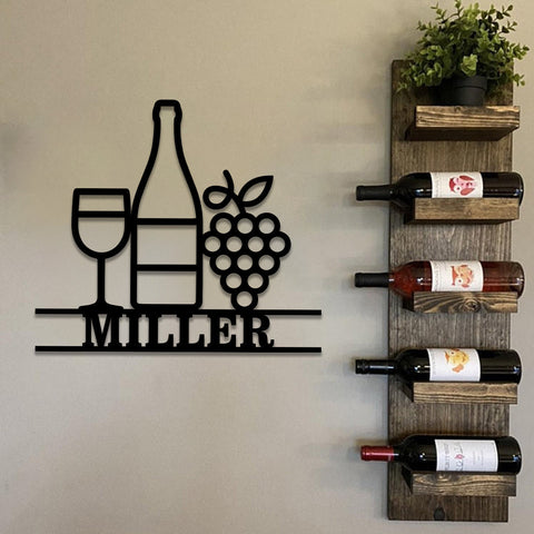 Grape Cellar Wine Metal Bar Sign, Custom Pub, Tap, Lounge, Caf?, Home Wall Decor, Metal Laser Cut Metal Signs Custom Gift Ideas