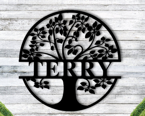 Personalized Tree Of Life Sign, Custom Metal Tree Of Life Sign, Metal Wall Art, Custom Family Name Sign, Personalized Sign For Family, Decor, Laser Cut Metal Signs Custom Gift Ideas