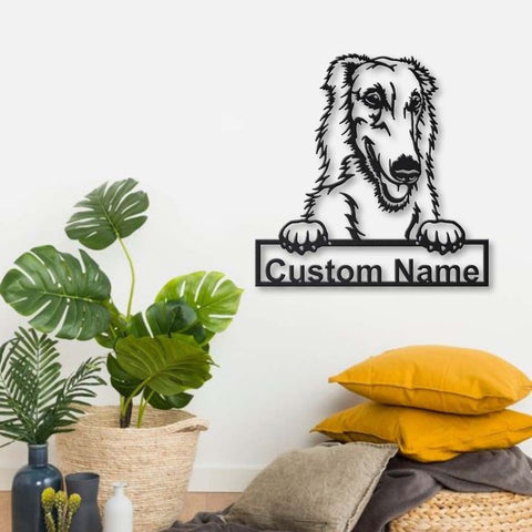 Personalized Borzoi Dog Metal Sign Art, Custom Border Borzoi Dog Metal Sign, Dog Gift, Birthday Gift, Animal Funny, Laser Cut Metal Signs Custom Gift Ideas