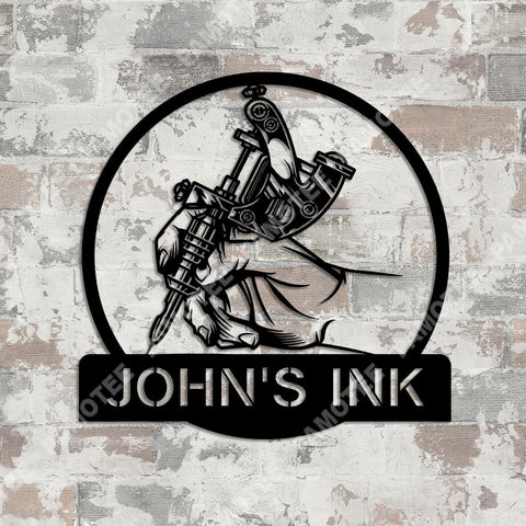 Custom Tattoo Artist Ink Metal Art, Home Decoration For Your House, Metal Laser Cut Metal Signs Custom Gift Ideas