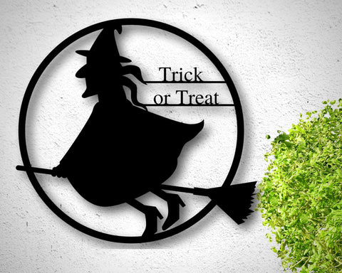 Custom Front Porch Sign Fall, Personalized Halloween Witch, Halloween Decor Outdoor, Metal Family Name Sign, Last Name Sign,metal Wall Art, Laser Cut Metal Signs Custom Gift Ideas