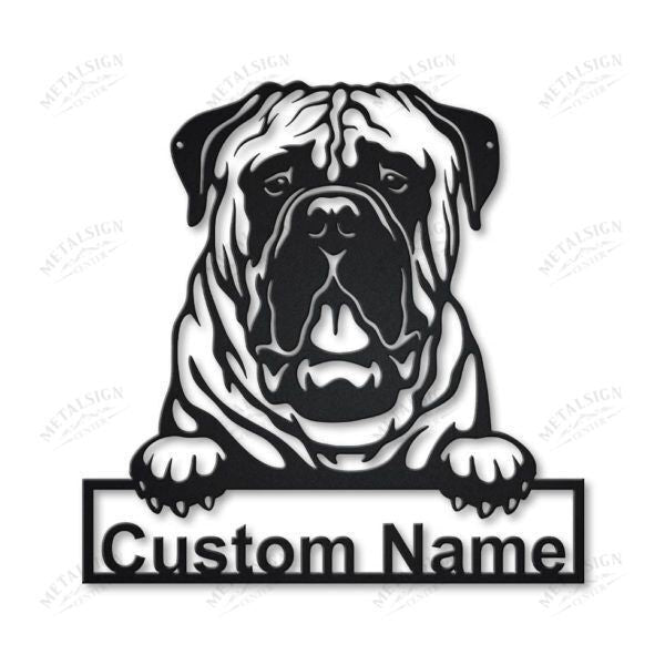 Bullmastiff Dog Personalized Metal Wall Decor, Cut Metal Sign, Metal Wall Art, Metal House Sign, Metal Laser Cut Metal Signs Custom Gift Ideas