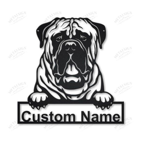 Bullmastiff Dog Personalized Metal Wall Decor, Cut Metal Sign, Metal Wall Art, Metal House Sign, Metal Laser Cut Metal Signs Custom Gift Ideas