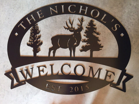 Metal Buck Sign , Buck Turkey Sign Personalized, Metal Wall Art, Metal House Sign, Metal Laser Cut Metal Signs Custom Gift Ideas