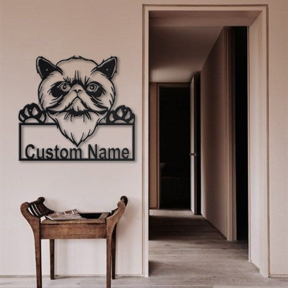 Personalized Himalayan Cat Metal Sign Art, Custom Himalayan Cat Metal Sign, Father's Day Gift, Pets Gift, Birthday Gift, Laser Cut Metal Signs Custom Gift Ideas