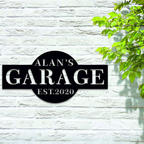 Personalized Custom Garage Workshop Sign Ii, Cut Metal Sign, Metal Wall Art, Metal House Sign, Metal Laser Cut Metal Signs Custom Gift Ideas