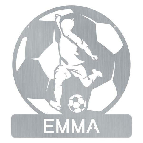Soccer Monogram Customized Metal Signs, Custom Metal Sign, Custom Signs, Metal Sign, Metal Laser Cut Metal Signs Custom Gift Ideas