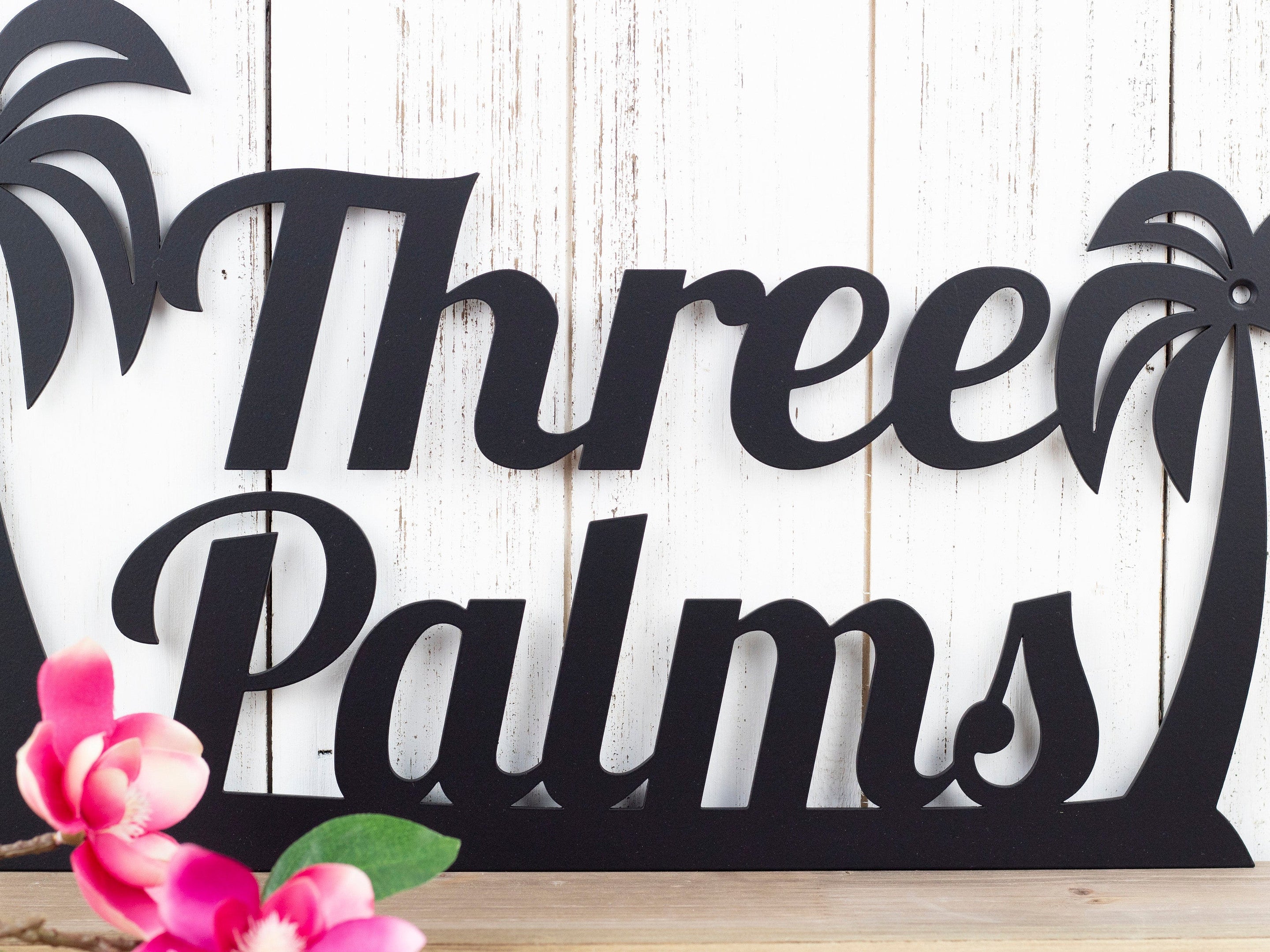 Palm Tree Custom Name Metal Sign, Tropical, Beach, Ocean, Beach House Sign, Metal Wall Art, Outdoor Sign, Custom Sign, Laser Cut Metal Signs Custom Gift Ideas