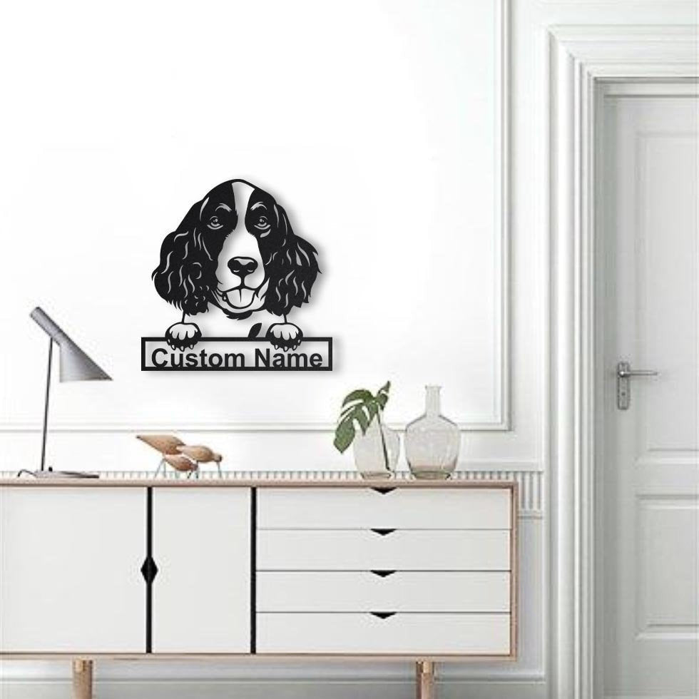 Personalized English Springer Spaniel Metal Sign Art, Custom Springer Spaniel Metal Sign, Dog Gifts Funny, Dog Gift, Animal Custom, Laser Cut Metal Signs Custom Gift Ideas