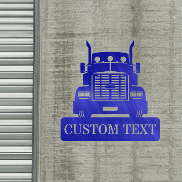 Semi Truck Monogram V3 Customized Metal Signs, Custom Metal Sign, Custom Signs, Metal Sign, Metal Laser Cut Metal Signs Custom Gift Ideas
