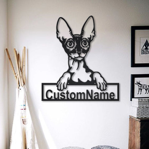 Personalized Cornish Rex Cat Metal Sign Art, Custom Cornish Rex Cat Metal Sign, Father's Day Gift, Pets Gift, Birthday Gift, Laser Cut Metal Signs Custom Gift Ideas