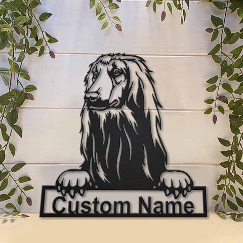 Personalized Afghan Hound Dog Metal Sign Art, Custom Afghan Hound Dog Metal Sign, Dog Gift, Animal Funny, Birthday Gift, Laser Cut Metal Signs Custom Gift Ideas