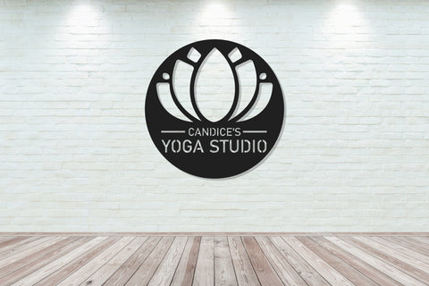 Custom Yoga Studio Metal Sign, Personalized Yoga Studio Sign, Gift For Yoga Instructors, Personalized Yoga Sign, Custom Metal Yoga Sign, Metal Laser Cut Metal Signs Custom Gift Ideas