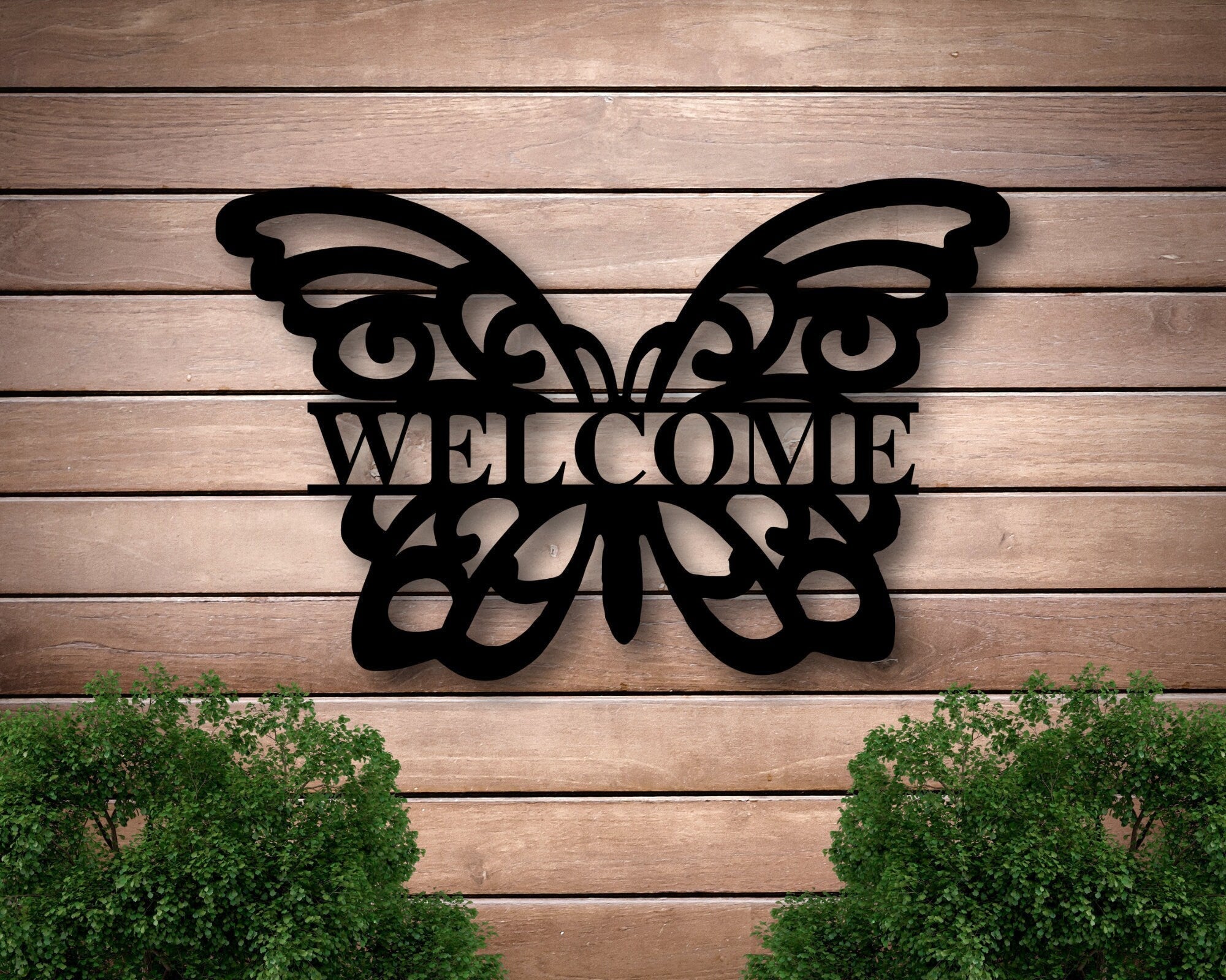 Last Name Metal Sign, Family Name Sign, Personalized Butterfly Sign,personalized Metal Wall Decor, Welcome Sign For Front Porch For Home, Laser Cut Metal Signs Custom Gift Ideas