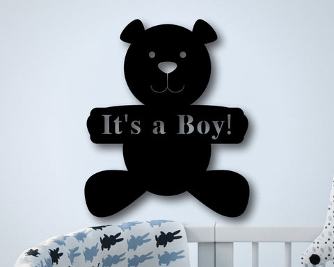 Personalized Metal Stuffies Sign, Custom Baby Sign With Teddy Bear, Baby Gifts With Name, It's A Girl Sign, Custom Baby Shower Gift, Laser Cut Metal Signs Custom Gift Ideas