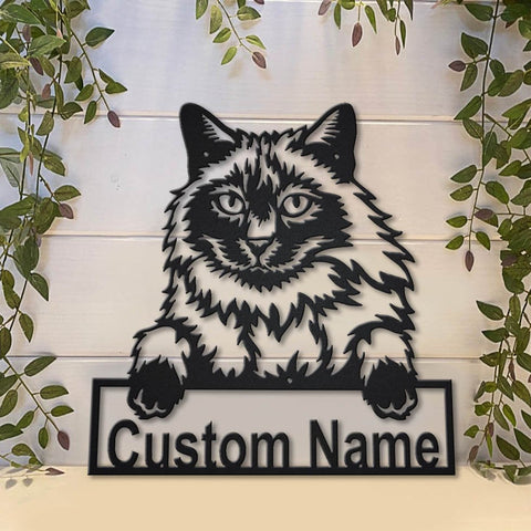 Personalized Balinese Cat Metal Sign Art, Custom Balinese Cat Metal Sign, Father's Day Gift, Pets Gift, Birthday Gift, Laser Cut Metal Signs Custom Gift Ideas