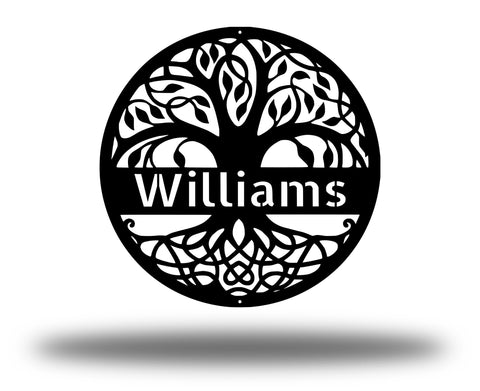 Personalized Tree Of Life Metal Wall Sign