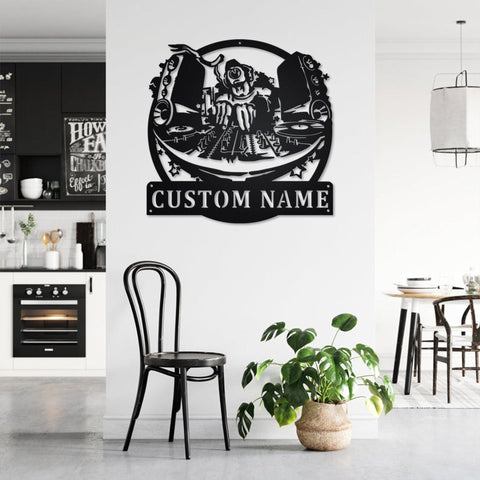 Personalized Monogram Disc Jockey Metal Sign Art, Custom Disc Jockey Male Metal Sign, Disc Jockey Gifts For Men, Disc Jockey Male Gift,, Metal Laser Cut Metal Signs Custom Gift Ideas