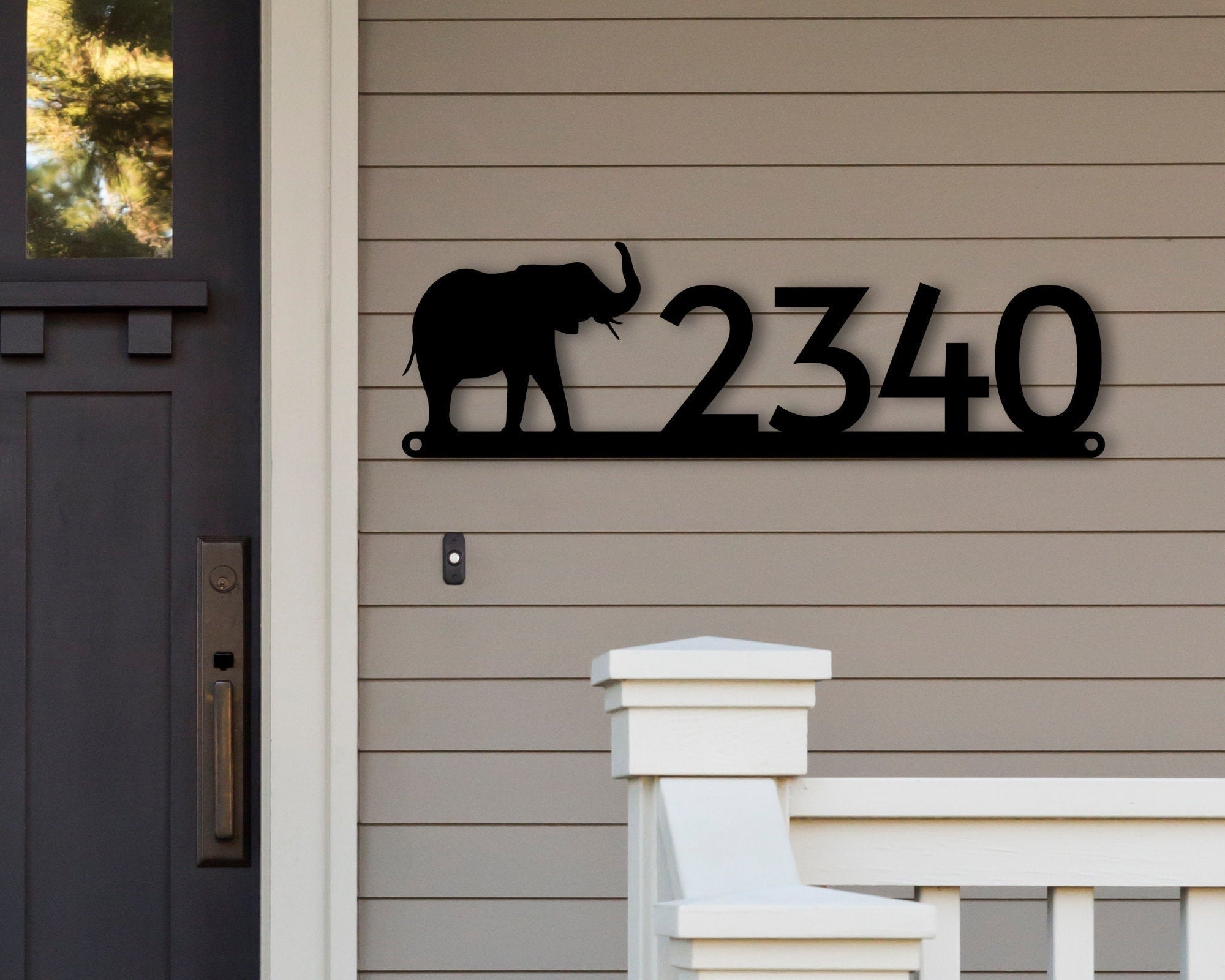 Elephant Address Sign, Metal Elephant Sign, Elephant Sign, Elephant D\u00e9cor, Custom Elephant Sign, Elephant Address Plaque, Personalized Sign, Laser Cut Metal Signs Custom Gift Ideas