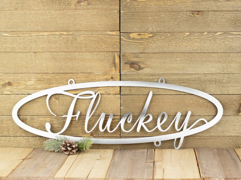 Custom Family Name Oval Metal Sign, Silver Vein6.laser Cut, Steel, Custom Sign, Personalized, Wall Art, Laser Cut Metal Signs Custom Gift Ideas