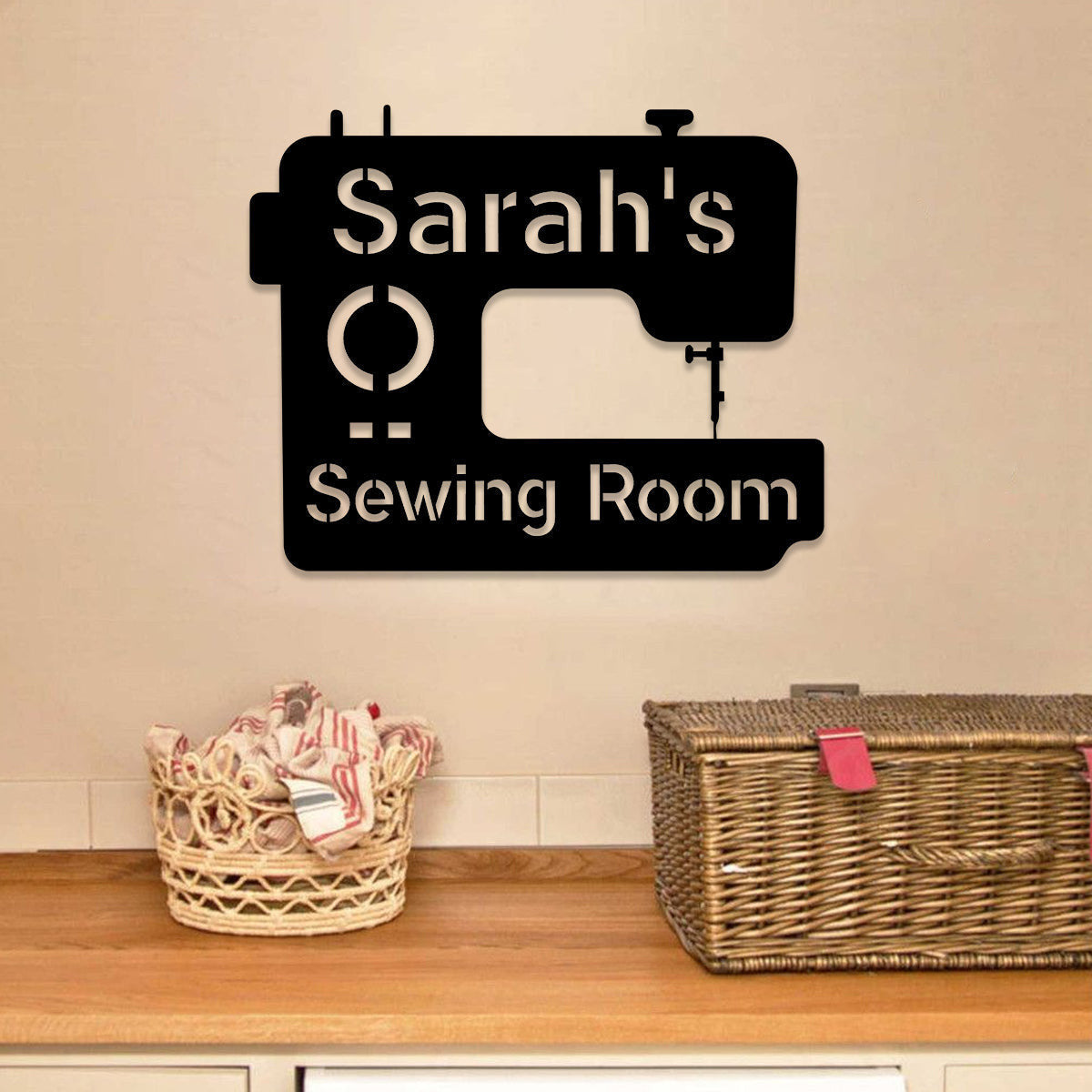 Personalized Sewing Machine Metal Sign, Quilting, Tailor Room Metal Art, Metal Laser Cut Metal Signs Custom Gift Ideas
