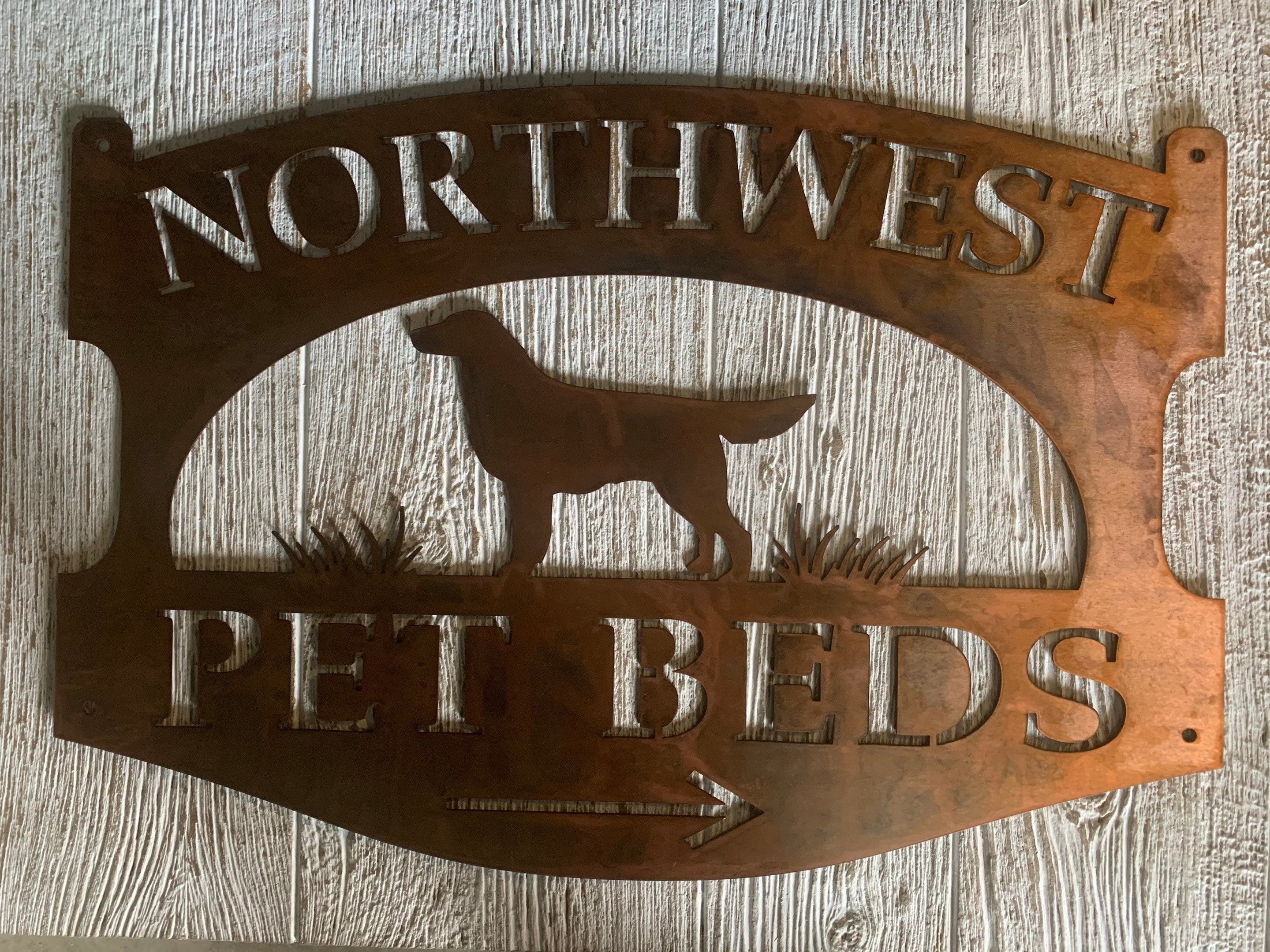Metal Dog Sign Personalized With Lab Dog Silhouette Or Golden Retriever, Metal Wall Art, Metal House Sign, Metal Laser Cut Metal Signs Custom Gift Ideas