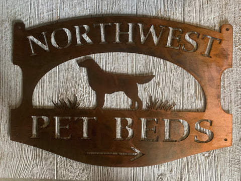 Metal Dog Sign Personalized With Lab Dog Silhouette Or Golden Retriever, Metal Wall Art, Metal House Sign, Metal Laser Cut Metal Signs Custom Gift Ideas