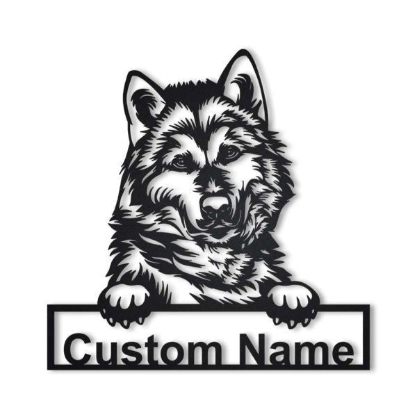 Alaskan Malamute Personalized Metal Wall Decor, Cut Metal Sign, Metal Wall Art, Metal House Sign, Metal Laser Cut Metal Signs Custom Gift Ideas