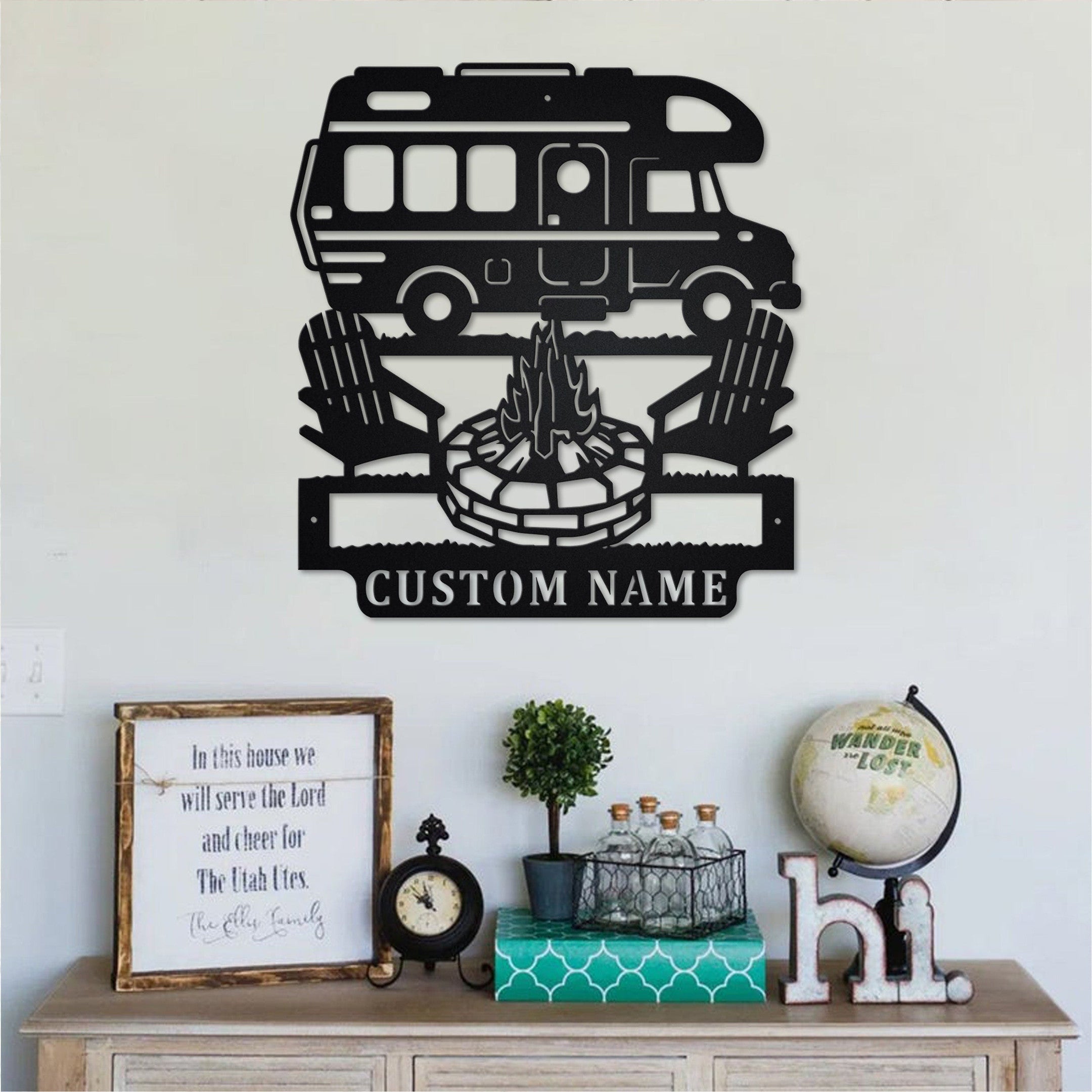 Personalized Motorhome Camper Metal Sign, Motorhome Metal Wall Art, Motorhome Metal Wall Decor, Motorhome Custom Family Name, Camping, Metal Laser Cut Metal Signs Custom Gift Ideas