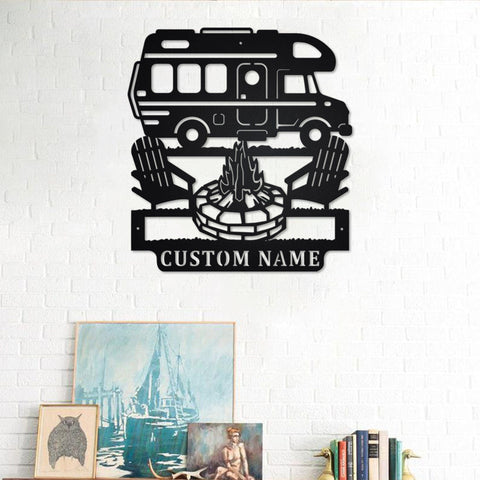 Personalized Motorhome Camper Metal Sign, Motorhome Metal Wall Art, Motorhome Metal Wall Decor, Motorhome Custom Family Name, Camping, Metal Laser Cut Metal Signs Custom Gift Ideas