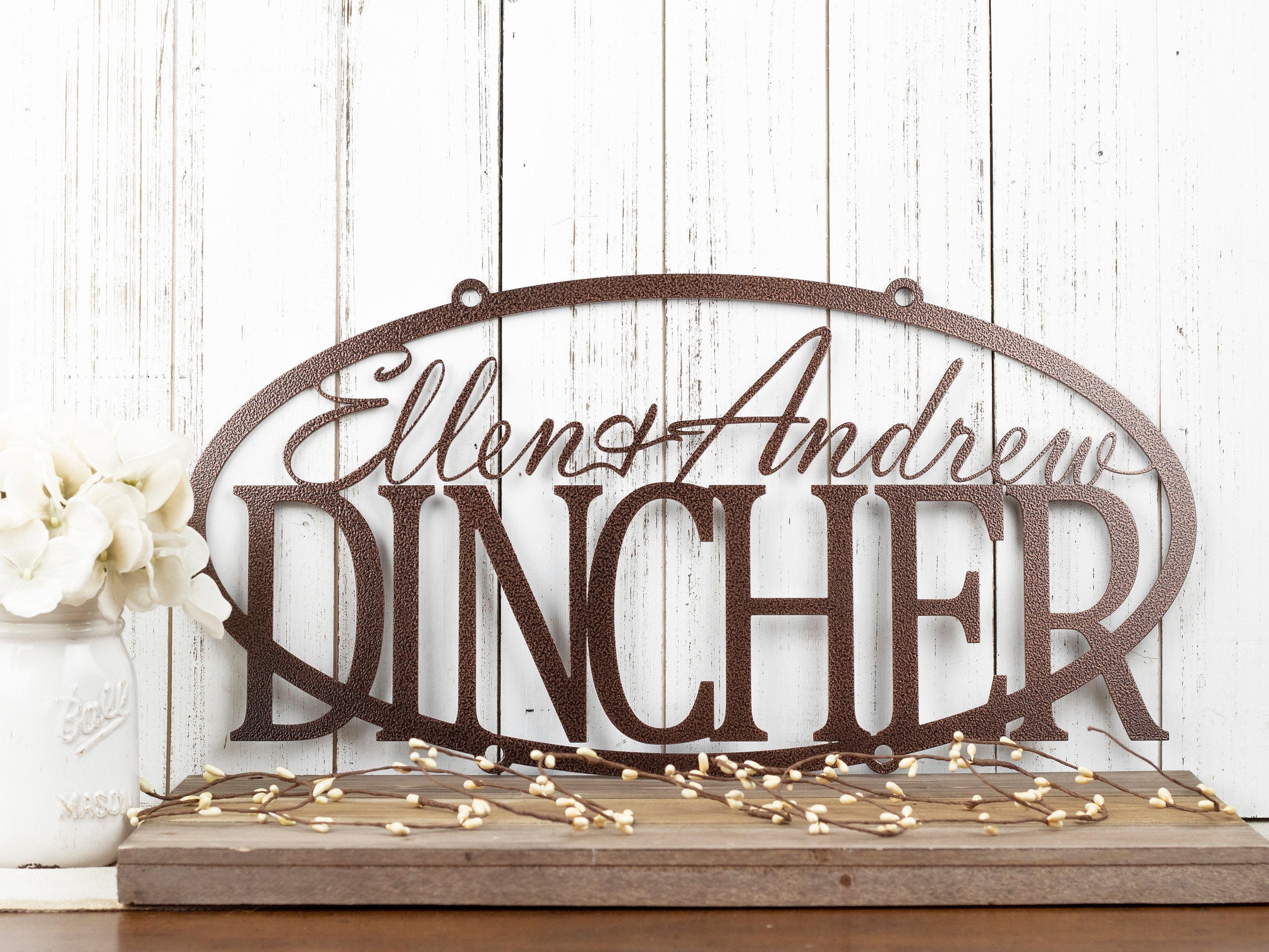 Family Name Metal Sign, Last Name Sign, Custom Sign, Personalized Sign, Metal Wall Art, Outdoor Sign, Name Sign, Laser Cut Metal Signs Custom Gift Ideas
