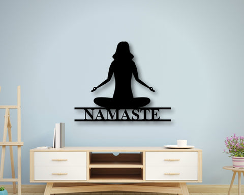 Personalized Yoga Warrior Sign, Family Name Metal Sign, Personalized Yoga Sign, Custom Last Name Sign, Personalized Metal Wall Art, Laser Cut Metal Signs Custom Gift Ideas