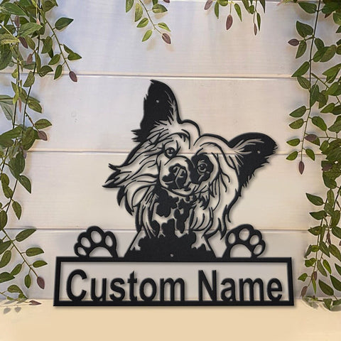 Personalized Chinese Crested Dog Metal Sign Art, Custom Chinese Crested Metal Sign, Chinese Crested Gifts Funny, Dog Gift, Animal Custom, Laser Cut Metal Signs Custom Gift Ideas