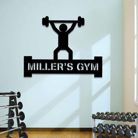 Metal Gym Sign, Custom Fitness Center, Home Decor, Wedding, Anniversary Art Gift For Him/her, Metal Laser Cut Metal Signs Custom Gift Ideas