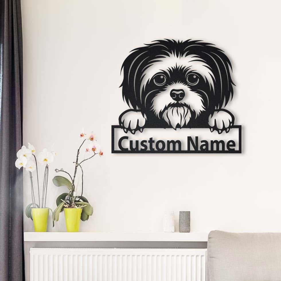 Personalized Shih Tzu Dog Metal Sign Art, Custom Shih Tzu Dog Metal Sign, Animal Funny, Father's Day Gift, Pets Gift, Birthday Gift, Laser Cut Metal Signs Custom Gift Ideas