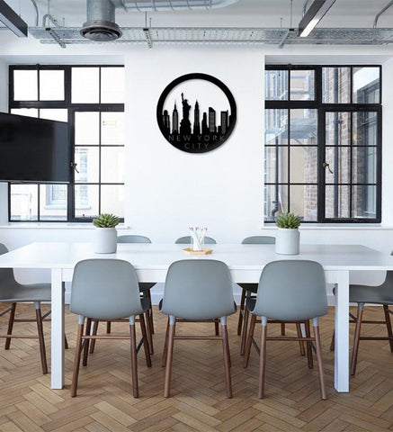 New York City And The Statue Of Liberty Metal Wall Art , Statue Of Liberty Home Decor , New York City Metal Wall Decor, Metal Laser Cut Metal Signs Custom Gift Ideas