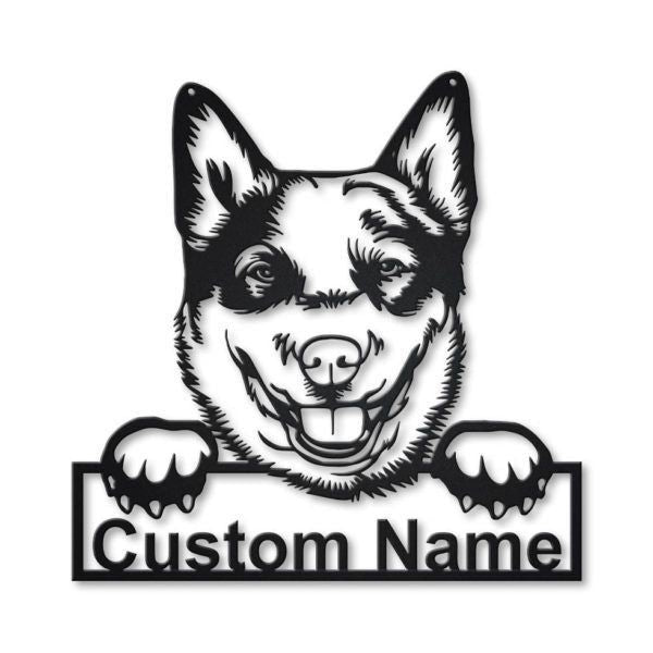 Australian Cattle Dog Personalized Metal Wall Decor, Cut Metal Sign, Metal Wall Art, Metal House Sign, Metal Laser Cut Metal Signs Custom Gift Ideas