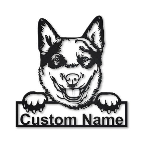 Australian Cattle Dog Personalized Metal Wall Decor, Cut Metal Sign, Metal Wall Art, Metal House Sign, Metal Laser Cut Metal Signs Custom Gift Ideas