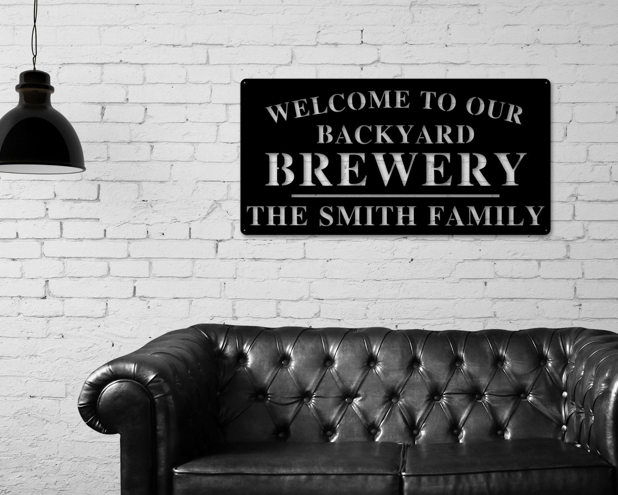 Aeticon PrintPrint Welcome To Our Backyard Brewery Sign, Personalized Brewery Sign, Home Brewery Sign, Backyard Decor, Welcome Sign, Personalized Sign, Metal Laser Cut Metal Signs Custom Gift Ideas
