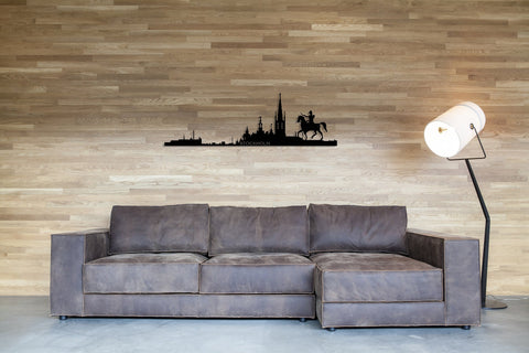 Stockholm City Silhouette Metal Wall Art, Stockholm Skyline Metal Wall Decor, Home Living Room Decoration, Wall Hangings, Metal Art, Metal Laser Cut Metal Signs Custom Gift Ideas
