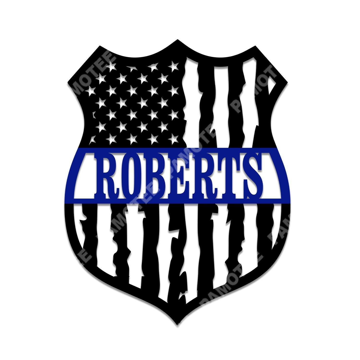 Personalized Police Officer Badge Metal Art, Custom Metal Sign Gift For Him, Metal Laser Cut Metal Signs Custom Gift Ideas