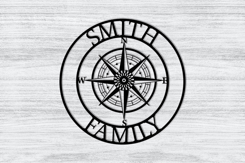 Personalized Compass Metal Sign Custom Coordinates Nautical Address Wall Art Coordinates Wall Decor Housewarming Nautical Compass, Laser Cut Metal Signs Custom Gift Ideas