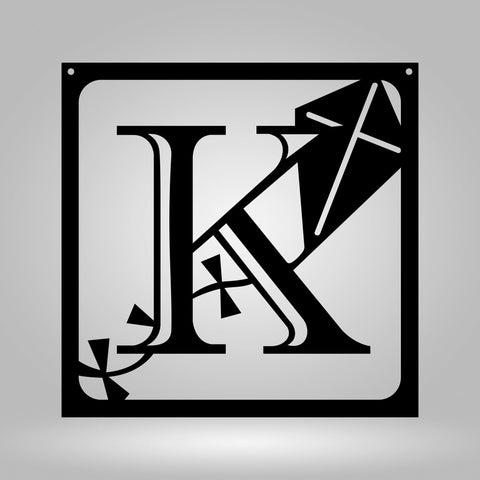 Custom Monogram Kite Sign Personalize Name Metal Stainless Steel Metal Sign Decorations
