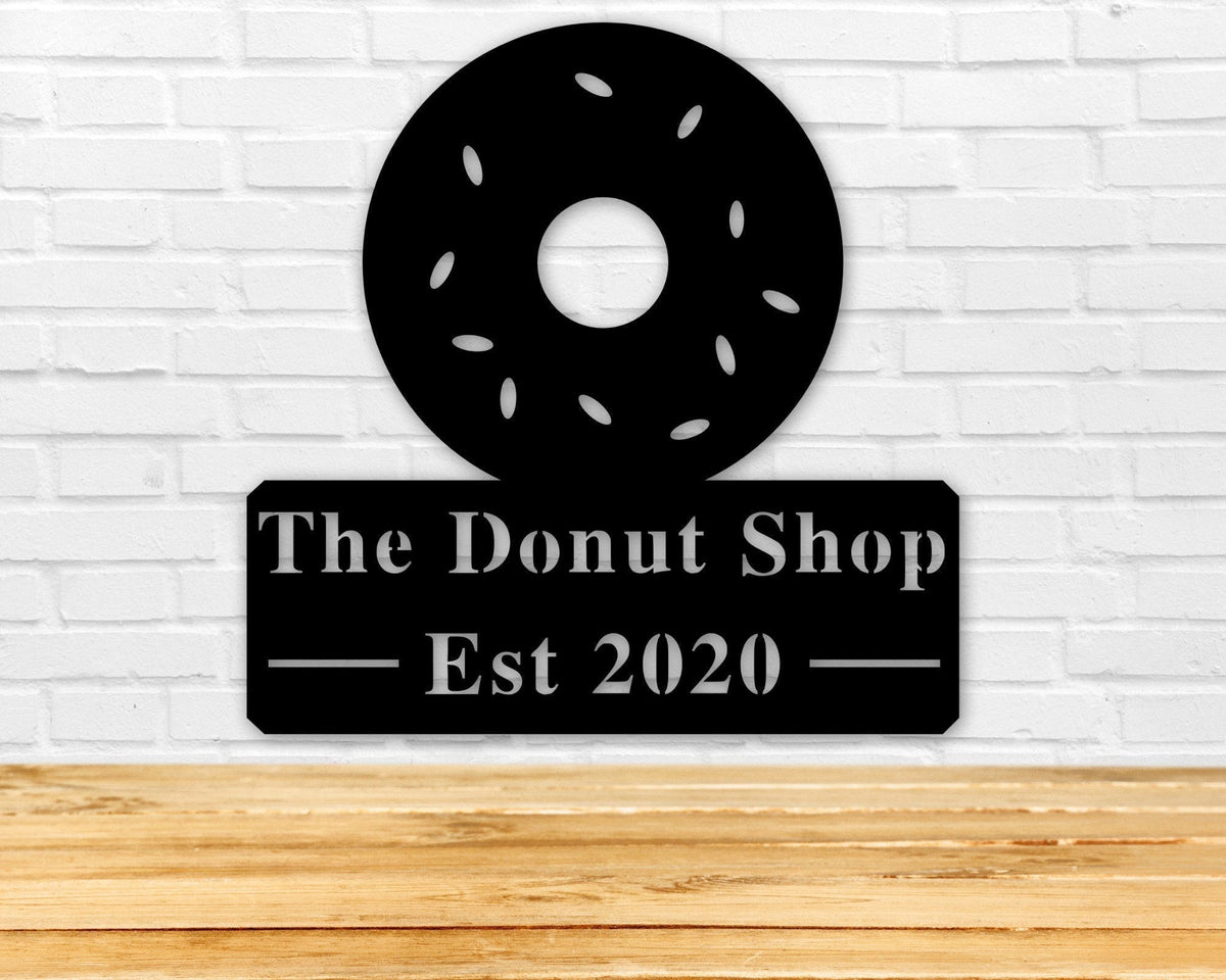 Donut Sign Custom Metal Sign Kitchen Decor Gift For Him Gift For Her Name Plaque Name Sign Candy Sign Kid's Sign Wall Decor Rustic Decorations