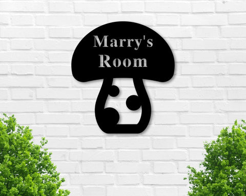 Personalized Mushroom Sign Kitchen Decor Custom Sign Kid's Room Mushroom Sign Gift For Custom Metal Sign Sign Kitchen Sign Custom Decorations